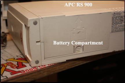 APC RS900 Battery pack location.