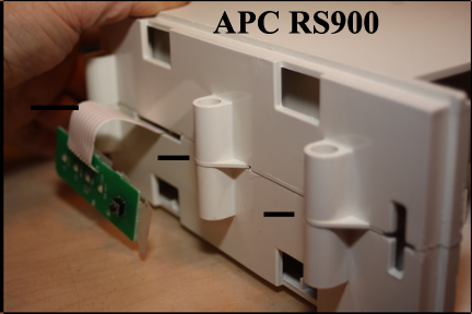 APC RS900 - Removing top half of enclosure to get to circuit board
