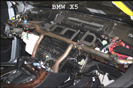 BMW X5 - Shows Dash Removed.