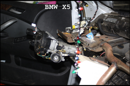 BMW Z3 - Shows Steering Wheel and Washer Switch Removed.