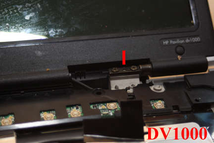 HP DV1000 - How to Remove the Display.