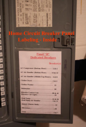 Circuit Breaker Panel Labeling