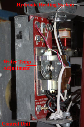Hydronic Heating System - Honeywell Temperature Setting Wheel