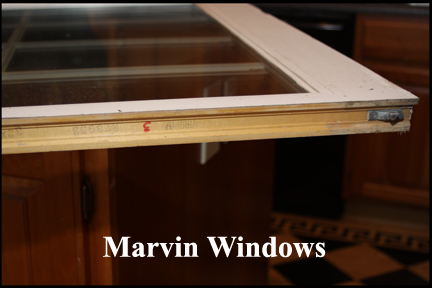 Marvin Wood Double Hung Window - Shows Paint-free window edge