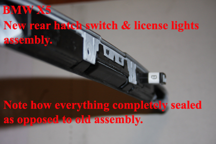 BMW X5 - Replacing the Rear Upper Hatch Switch - Details of new, current, switch design.