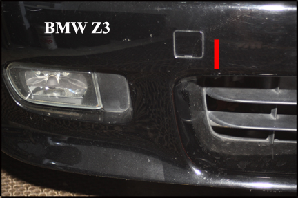 BMW Z3 - General Location of Outside Air Temperature Sensor