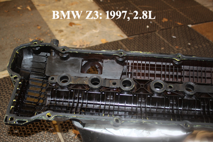 BMW Z3: Shows New Gaskets, Sealed Into Valve Cover.
