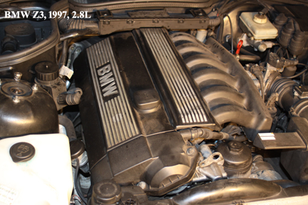 BMW Z3 - Engine with Plastic, Cosmetic, Valve Cover in Place.