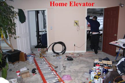 Home Elevator - Elevator install.