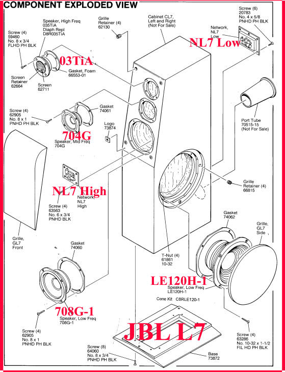 JBL L7 Exploded View