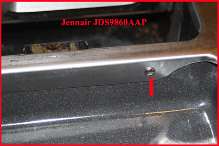 Jennair JDS9860AAP chrome bazel screws (some of them)