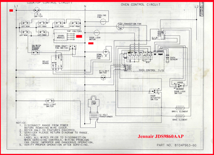 Jennair JDS9860AAP Wiring Diagram