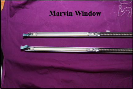 Marvin Wood Double Hung Windows - Lower Portion of Sash Tube