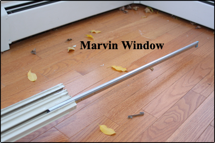 Marvin Wood Double Hung Windows - Shows Installing New Sash Tube in Vinyl Track
