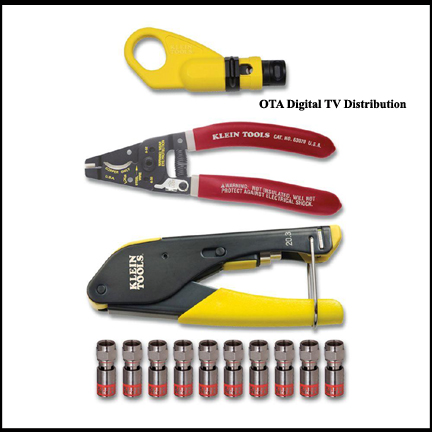 Coax connector tool kit.