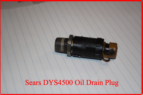 Sears DYS 4500 - Oil Drain Plug Removed.