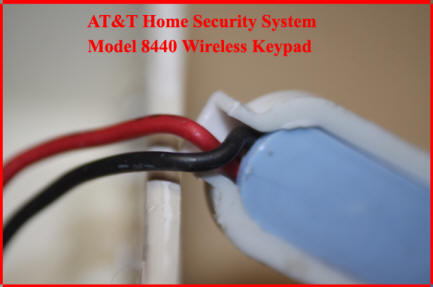 AT&T Home Security System - Wireless Keypad battery connector