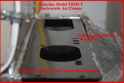 Trion TRIM-T Electrostatic Air Cleaner -Shows Top of Collector Cell Base uni