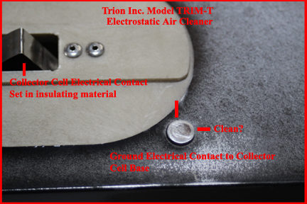 Trion TRIM-T Electrostatic Air Cleaner -Shows Bottom of Control Box Base